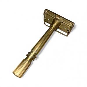 Vintage GEM Micromatic Gold Tone Single Edge Safety Razor